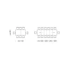 Extendable Melamine Wooden Table up to 470 cm Made in Italy – Gordito Viadurini