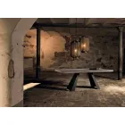 Modern knotted oak table made in Italy Zerba Viadurini