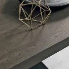 Modern knotted oak table made in Italy Zerba Viadurini