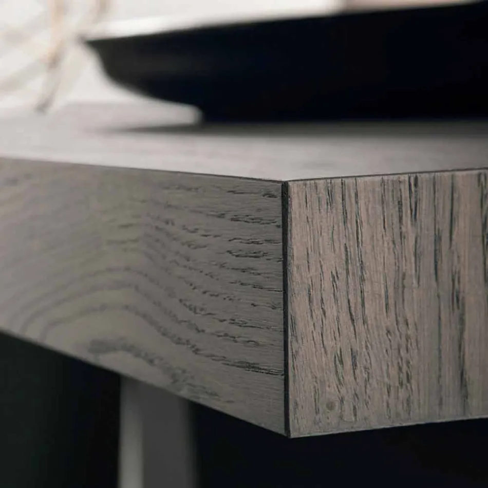 Modern knotted oak table made in Italy Zerba Viadurini