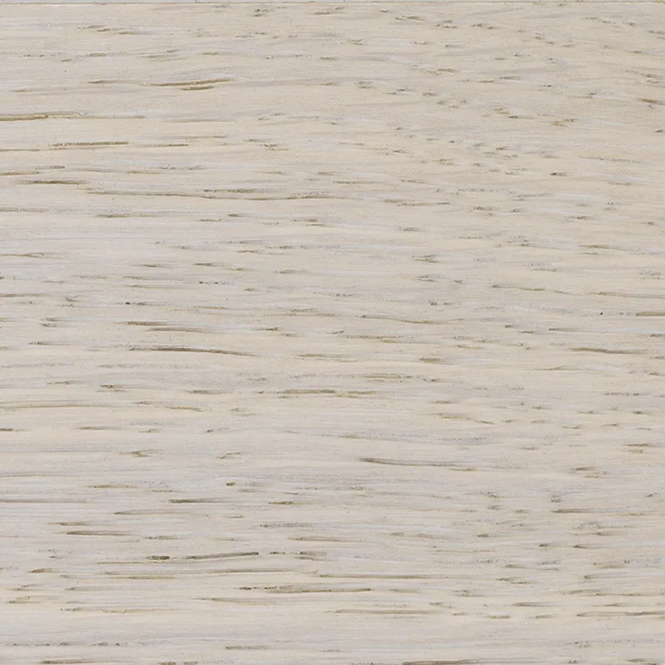 Table in Plated Oak with Squared Leaf Edge and Metal Made in Italy - Riad Viadurini