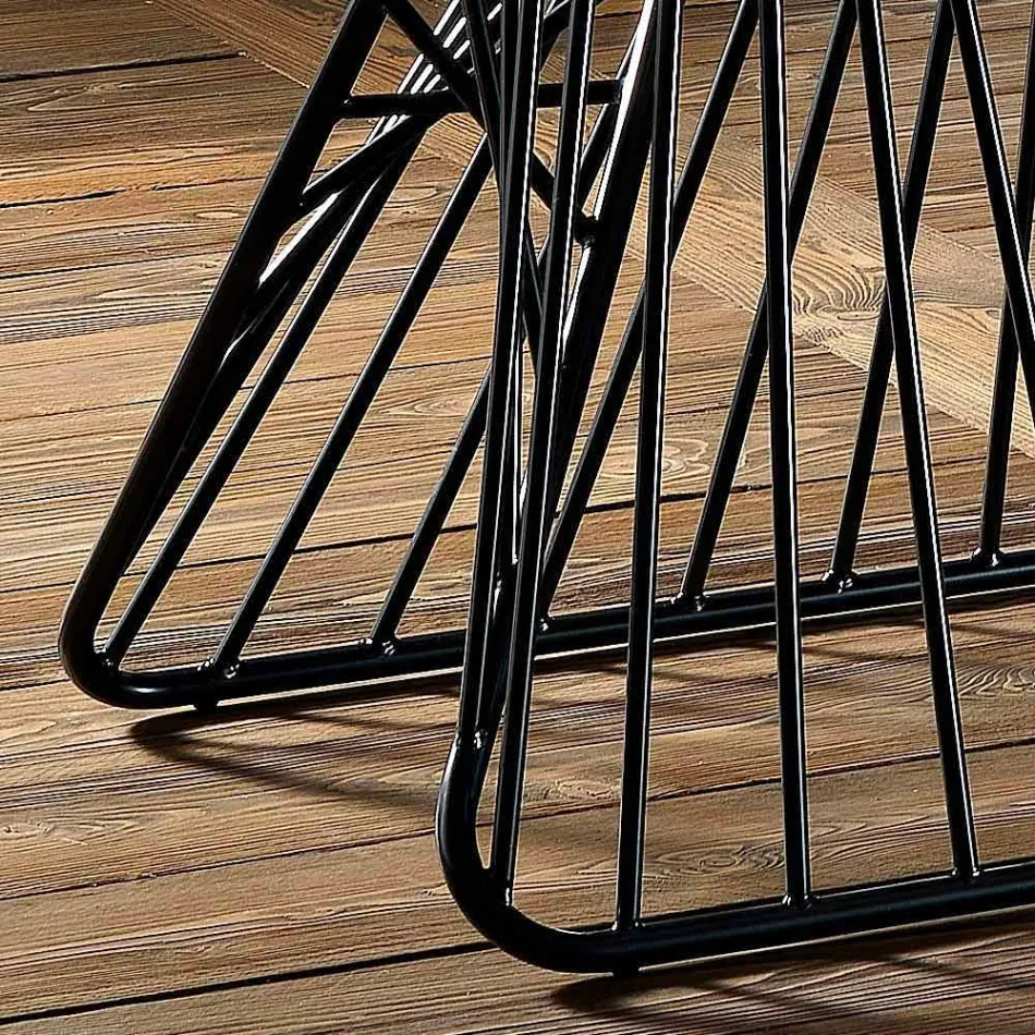 Modern design tempered glass table made in Italy, Mitia Viadurini