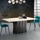 Modern design glass ceramic table made in Italy, Egisto Viadurini