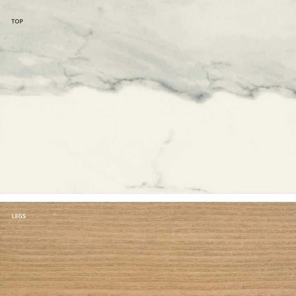 Modern design glass ceramic table made in Italy, Egisto Viadurini