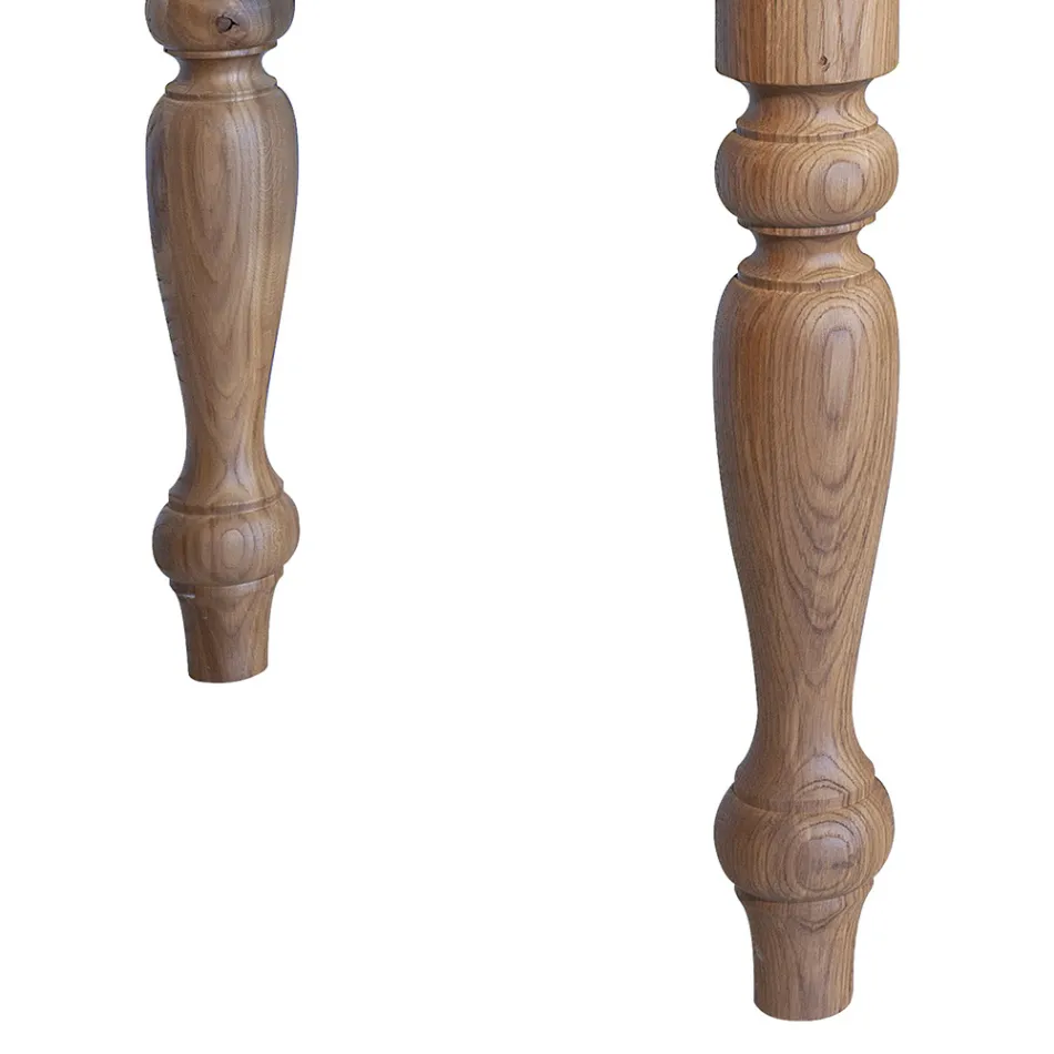 Indoor Table with Oak Top and Legs Made in Italy - Geolier Viadurini