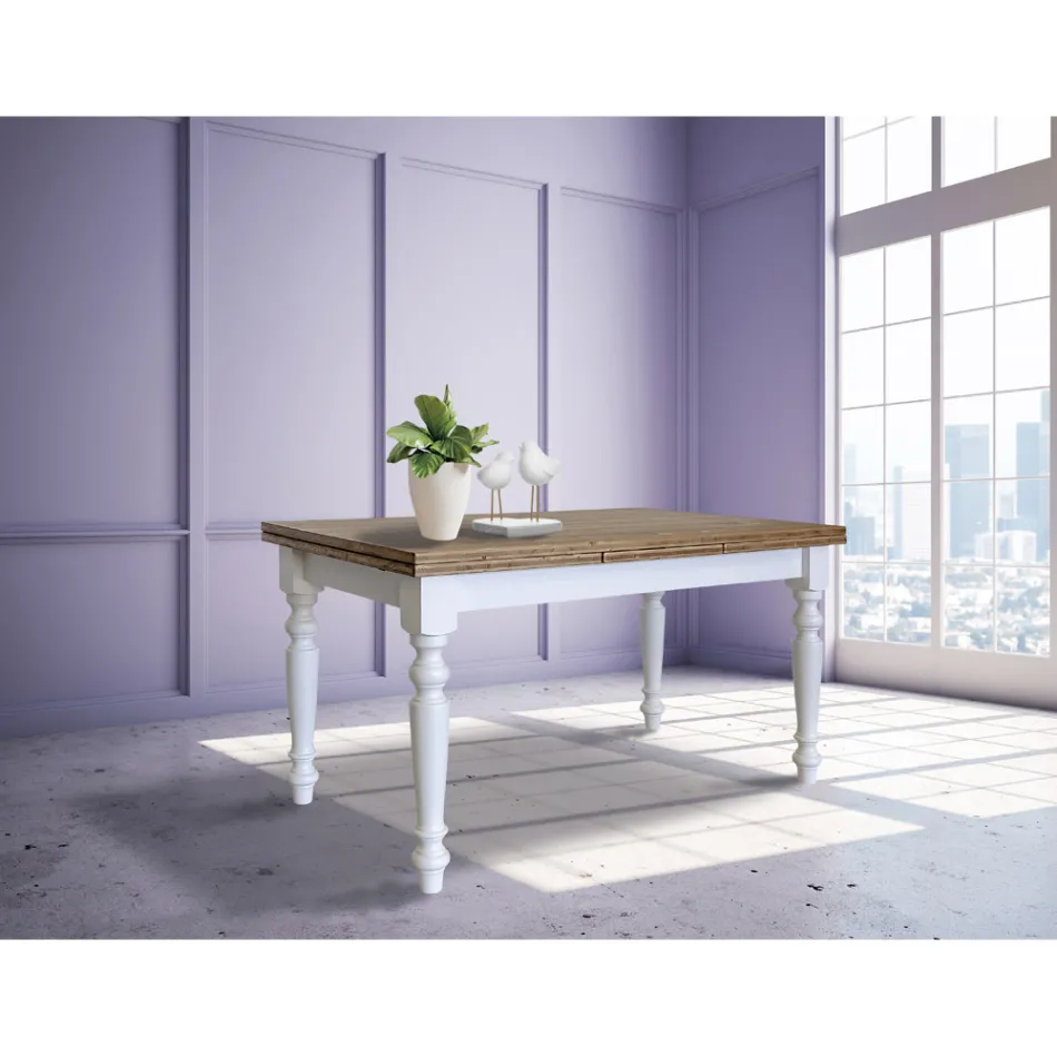 Extendable Living Table in Nordic Fir Made in Italy - Benidorm Viadurini