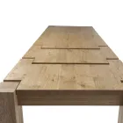 Extendable Living Table in Knotted Oak Plated Made in Italy - Durin Viadurini