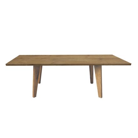 Living Table in Massellato Oak Available in Various Edges Made in Italy - Treebeard Viadurini