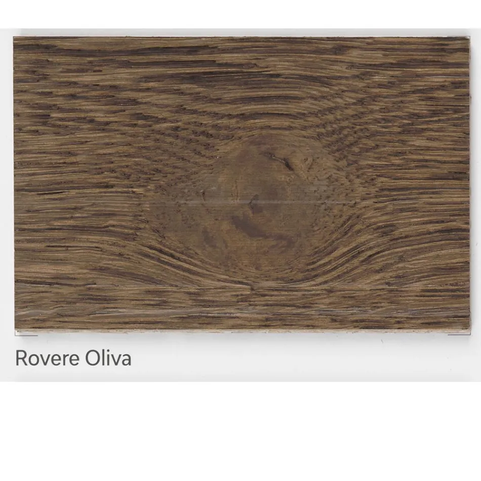 Living Table in Massellato Oak Available in Various Edges Made in Italy - Treebeard Viadurini