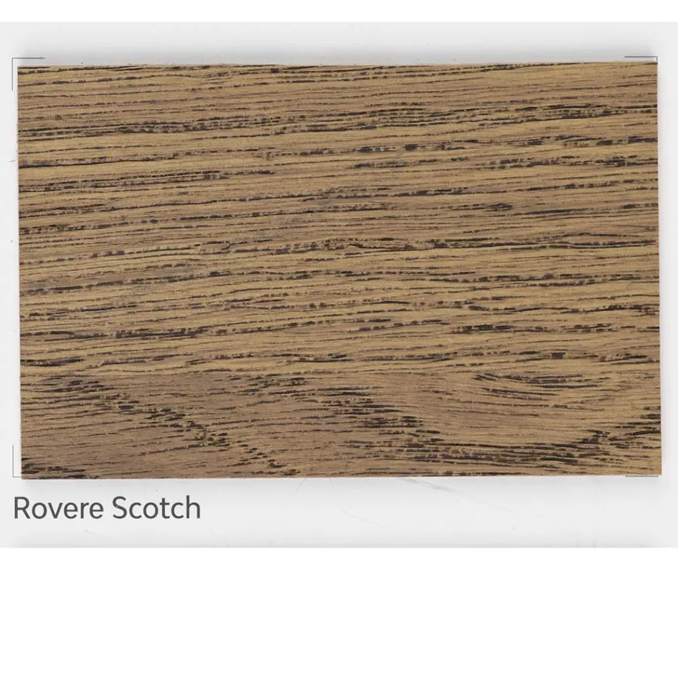 Living Table Plated in Solid Oak Made in Italy - Geolier Viadurini