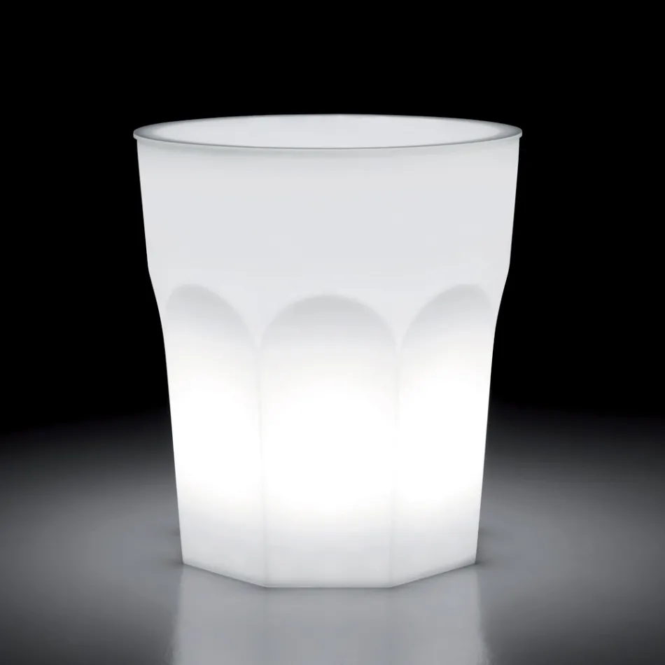 Outdoor Design Light Table in Polyethylene and HPL Made in Italy - Pucca Viadurini