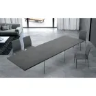 Modern Extendable Table to 300 cm in Laminate and Glass Made in Italy - Tear Viadurini