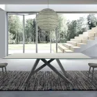 Modern Rectangular Table in Ceramic and Steel Made in Italy - Settimmio Viadurini