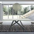 Rectangular Modern Table in Steel and Marble Made in Italy – Settimmio