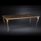 Table neo-classical with solid wood structure and a marble top Adam Viadurini