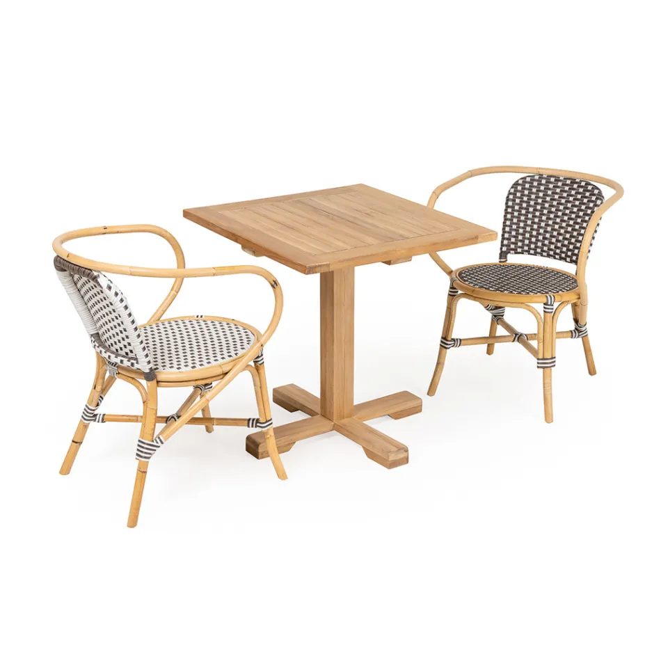 Outdoor Table with Central Foot of Various Sizes - Yggdrasil Viadurini