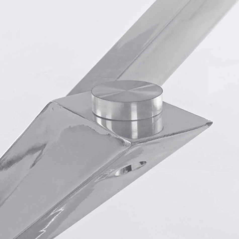 Homemotion Dining Room Table with Tempered Glass Top - Denda Viadurini