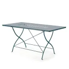 Galvanized Steel Outdoor Folding Table Made in Italy - Selvaggia Viadurini