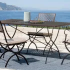 Galvanized Steel Outdoor Folding Table Made in Italy - Selvaggia Viadurini