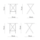 Folding Garden Table in Galvanized Steel Made in Italy - Akila Viadurini