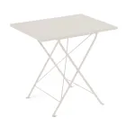 Folding Garden Table in Galvanized Steel Made in Italy - Akila Viadurini