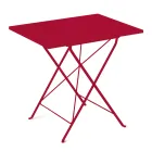 Folding Garden Table in Galvanized Steel Made in Italy - Akila Viadurini