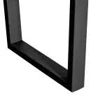 Plated Table in Square Knotted Oak and Metal Base Made in Italy - Pilar Viadurini