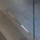 Solid Oak Plated Table and Crystal Base Made in Italy - Noelia Viadurini