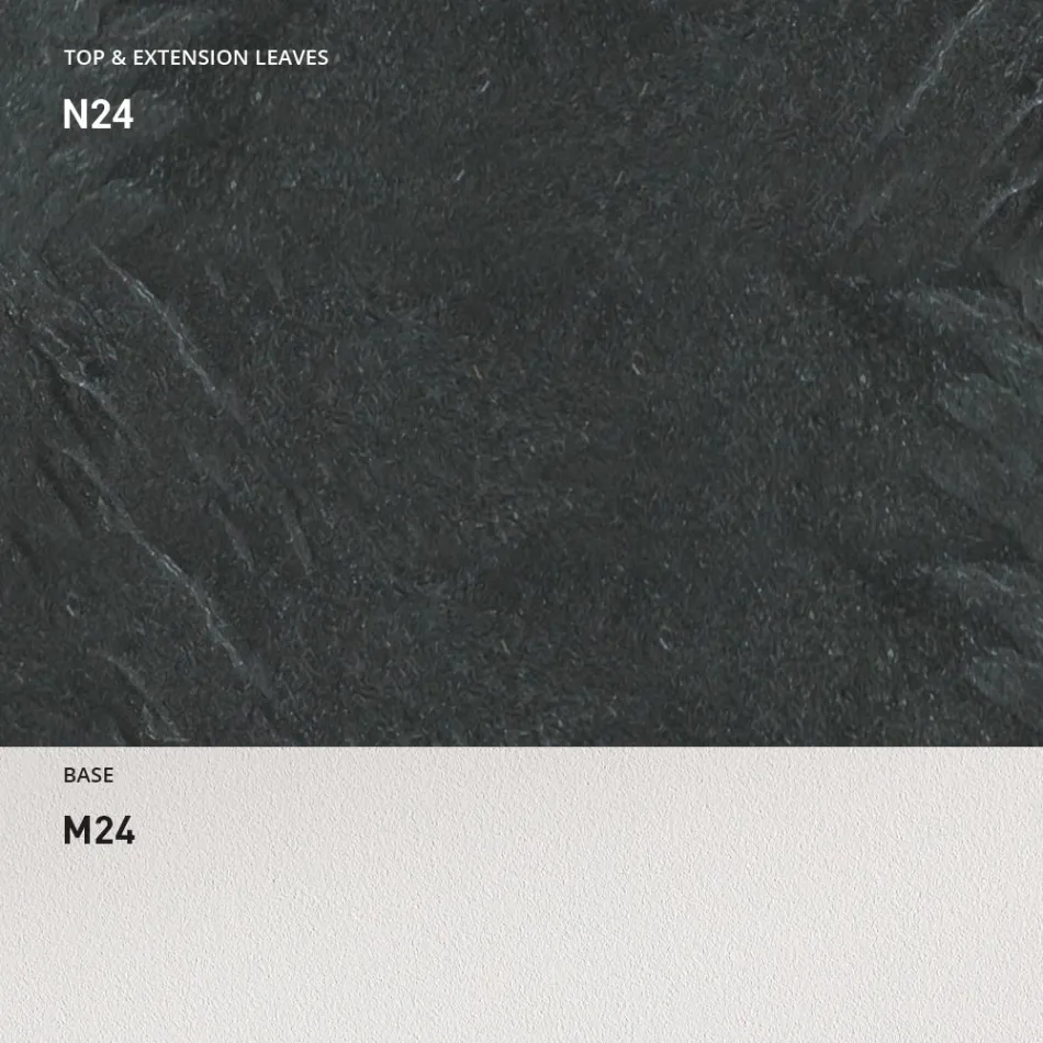 Extendable Dining Table 190 cm Metal and Wood Made in Italy - Euclidean Viadurini