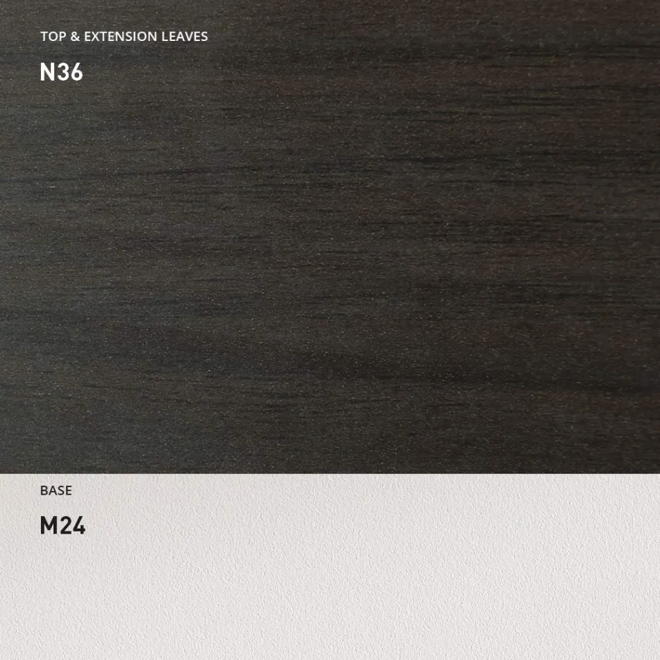 Extendable Dining Table 190 cm Metal and Wood Made in Italy - Euclidean Viadurini