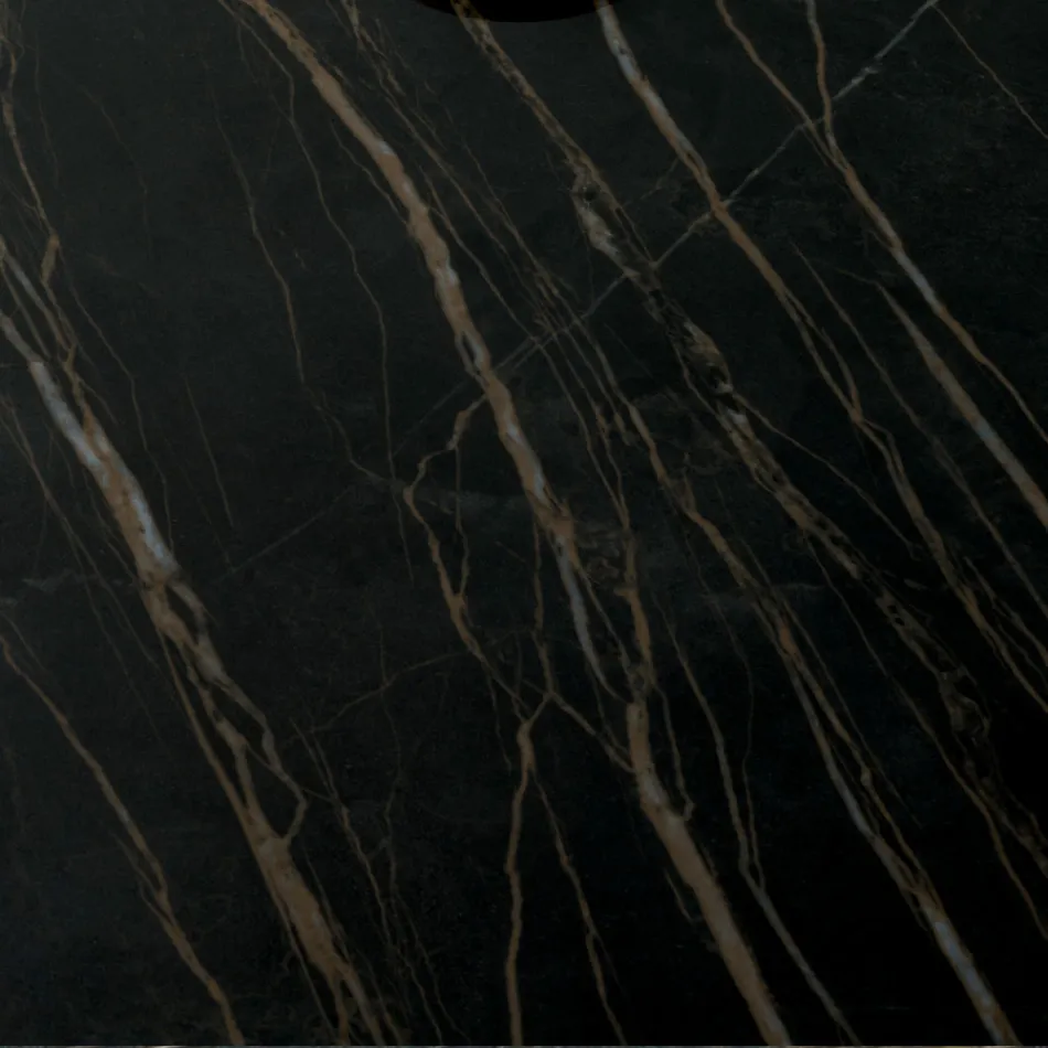 Dining Table Extendable to 2.8 m Metal and Matt Ceramic Top - Rashid Viadurini