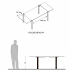 Extendable Dining Table Up to 280 cm with Glass Top Made in Italy - Melo Viadurini