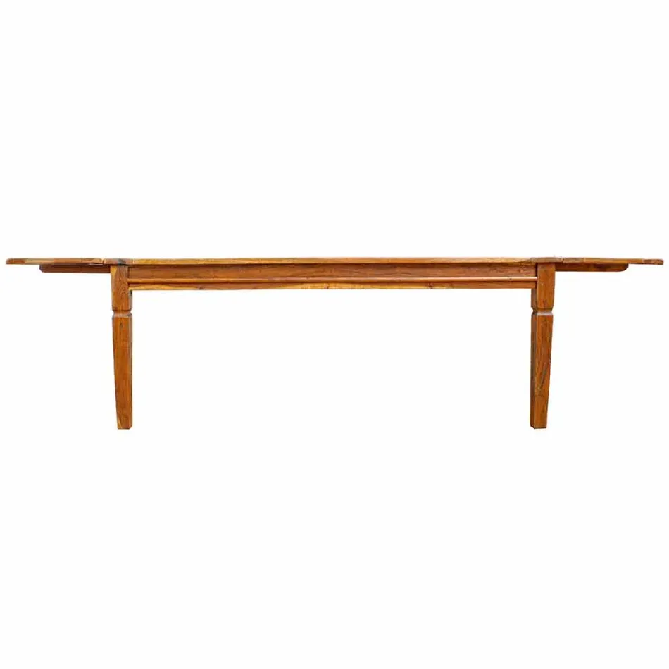 Extendable Dining Table Up to 290 cm in Solid Wood Homemotion - Carbo Viadurini