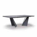 Extendable Dining Table Up to 294 cm in Gres and Metal Made in Italy - Nuzzio