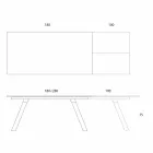 Extendable Dining Table Ceramic Top up to 2.8 m Made in Italy - Paoluccio Viadurini