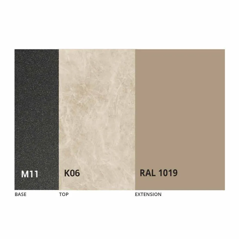 Extendable Dining Table Ceramic Top up to 2.8 m Made in Italy - Paoluccio Viadurini