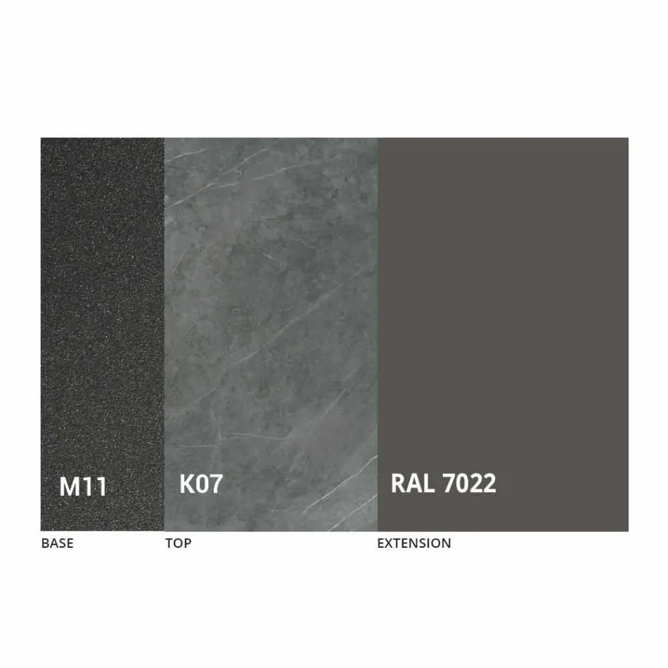 Extendable Dining Table Ceramic Top up to 2.8 m Made in Italy - Paoluccio Viadurini