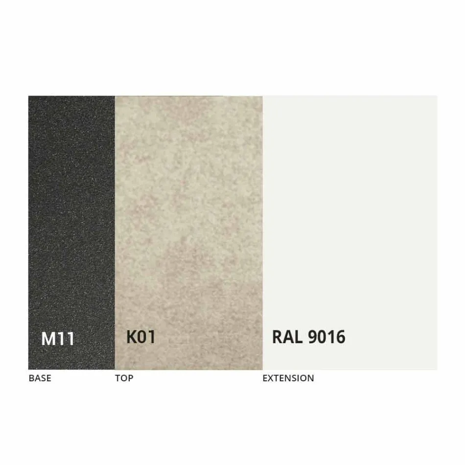 Extendable Dining Table Ceramic Top up to 2.8 m Made in Italy - Paoluccio Viadurini