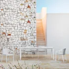 Garden Dining Table in Aluminum and Hpl or Gres, Various Finishes - Filomena Viadurini