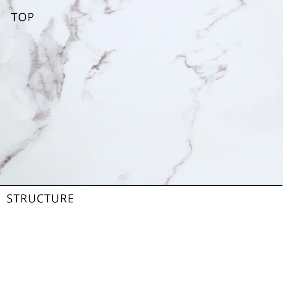 Garden Dining Table in Aluminum and Hpl or Gres, Various Finishes - Filomena Viadurini