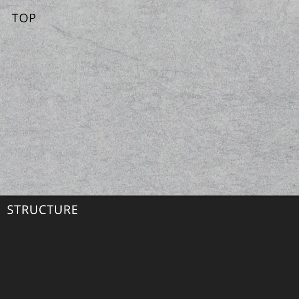 Garden Dining Table in Aluminum and Hpl or Gres, Various Finishes - Filomena Viadurini