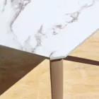 Garden Dining Table in Aluminum and Hpl or Gres, Various Finishes - Filomena Viadurini