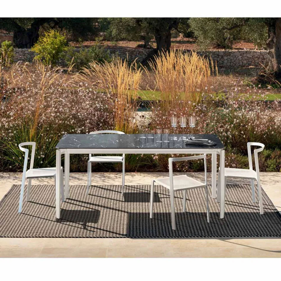 Garden Dining Table Top in Porcelain Stoneware Made in Italy - Tarik Viadurini