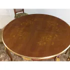 Round Extendable Dining Table 240 cm in Wood Made in Italy - Baroque Viadurini
