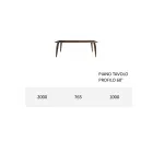 Dining Table Structure and Top in Solid Wood Made in Italy - Giustino Viadurini