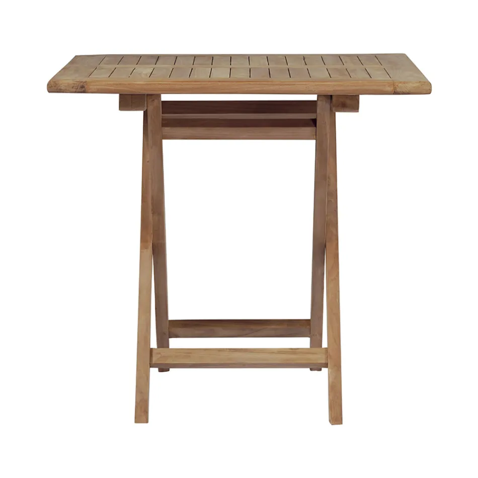 Square Garden Table 80x80 cm Made of Teak - Amico Viadurini