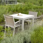 Fixed Square Garden Table Made of Aluminum - Marker Viadurini