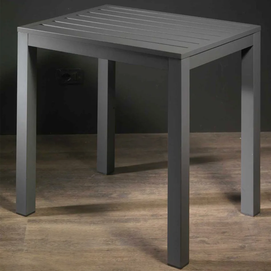 Fixed Square Garden Table Made of Aluminum - Marker Viadurini