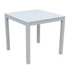 Fixed Square Garden Table Made of Aluminum - Marker Viadurini