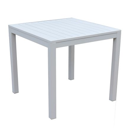Fixed Square Garden Table Made of Aluminum - Marker Viadurini